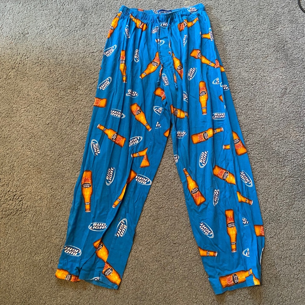 Bud Light Medium Blue Pajama Pants